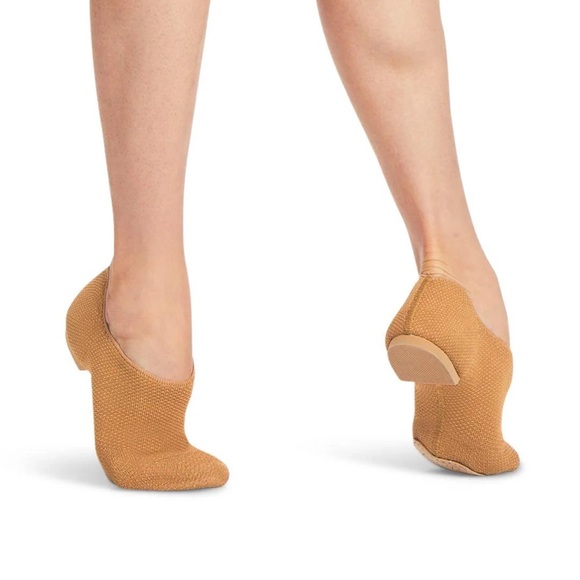 Capezio Hanami Pure Knit Jazz Shoes Natural 9 W - Picture 1 of 6